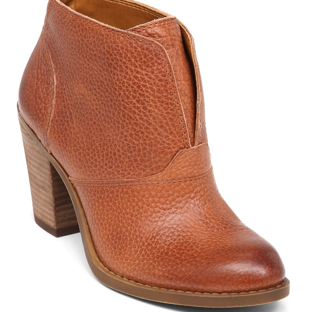 NIB LUCKY BRAND ANKLE BOOT EHLLEN TOFFEE CORNELIAN - Picture 2 of 6